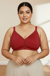 Zivame True Curv Cotton Laminated Non Wired Full Coverage Minimiser Bra - Sundried Tomato — thumbnail 2